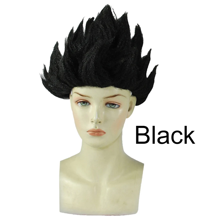 Hot Anime Short Sky Blue Red Black Yellow Golden cosplay wig for children kids Carnival Halloween party Wigs Cosplay hair greek goddess costume