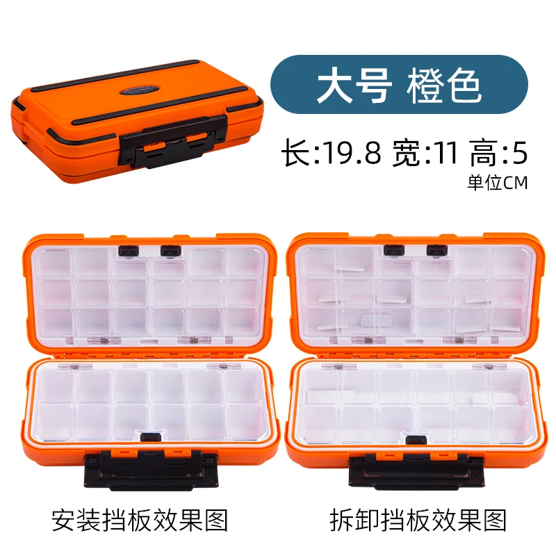 

Sea Fishing Tackle Box Multifunctional Double-Sided Opening And Closing Bait Box Cajas De Almacenamiento Fishing Accessories