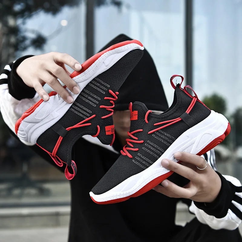 

2020 men's spring new sneakers fashion comfortable casual shoes lace-up breathable flat shoes lightweight dad shoes Y174