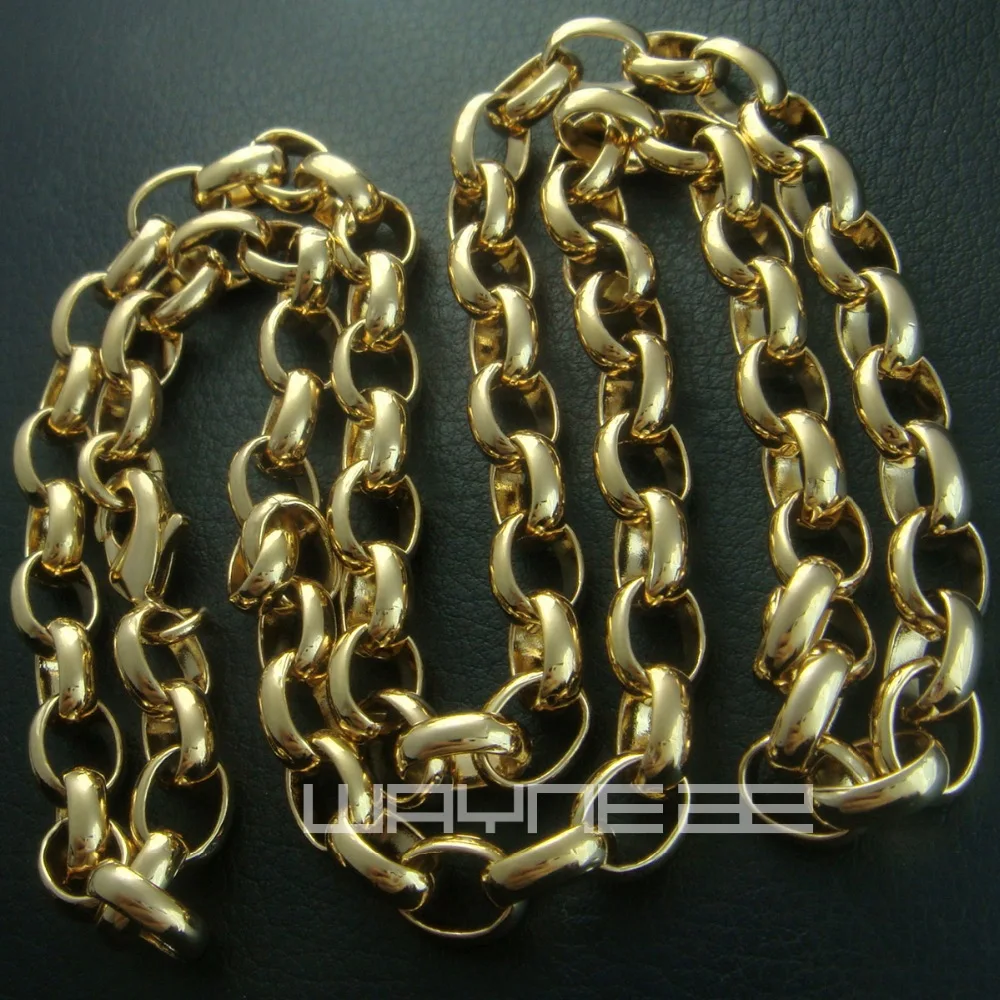

Men Gold Filled Link 60cm Length Necklace Jewelry N237