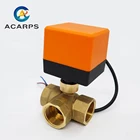 Шаровой клапан, 1-14 дюйма, 3-ходовой, с электроприводом, DN32, латунный шаровой клапан, с тремя линиями, двухстороннее управление