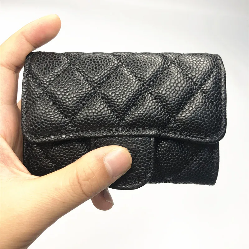

Fashion Korean Luxury Coin Purse Card Holder Ladies Card Holder Cowhide Leather Caviar Card Holder for Women Free Shipping
