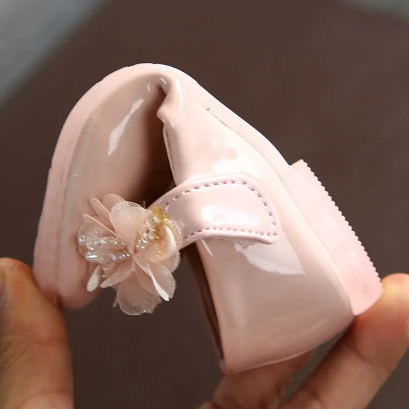 

Newborn Baby Girls Shoes PU leather Buckle Foral PU Leather First Walkers For Baby Girl