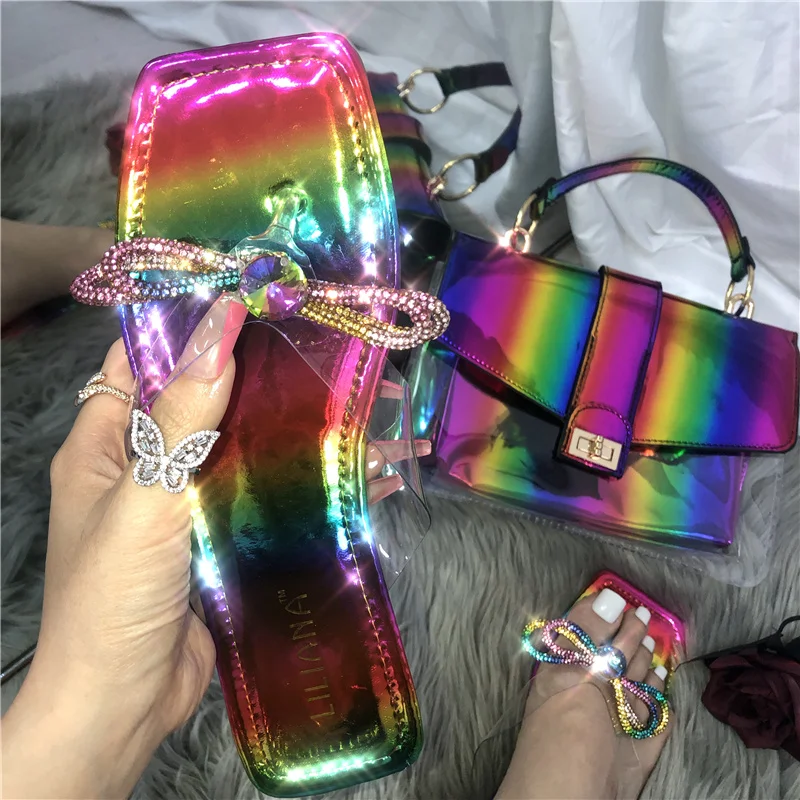 Новый узором в европейском стиле Сезон лето Сандалии на плоской подошве со