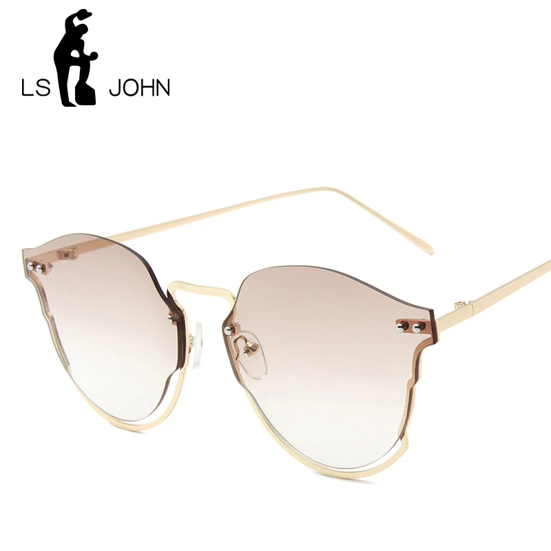 V образной КРЕПЕЖНОЙ ПЛАСТИНОЙ LS Джон без оправы градиентный солнцезащитные очки