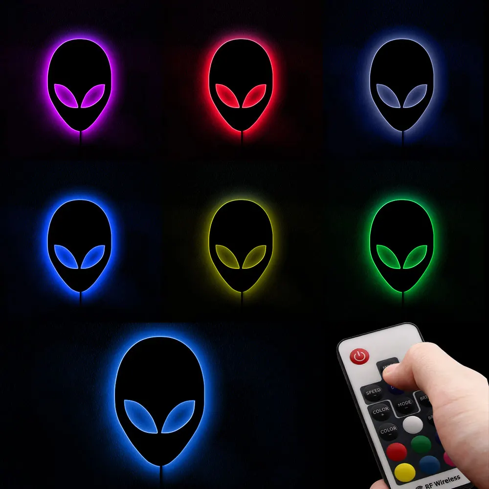 Настенное зеркало с головой инопланетянина домашний Декор современный дизайн