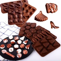 all kinds of new silicone chocolate fudge bakeware mold animal geometric shape cake decoration accessories kitchen tools mold