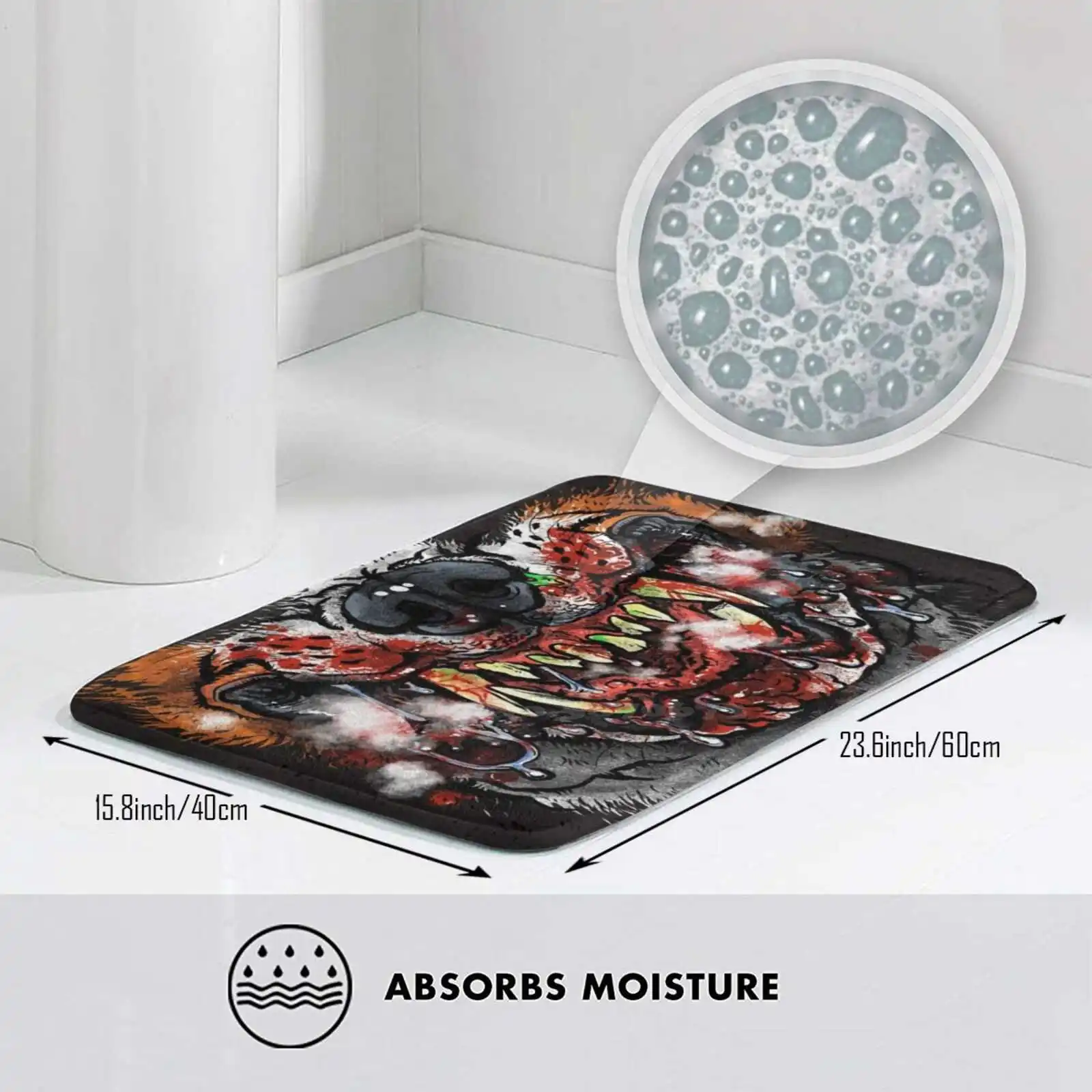 Ковер с большим неаккуратным горным домом мягкий домашний Противоскользящий