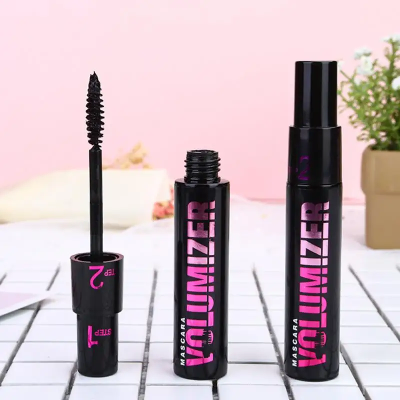 

Double Use Mascara 4d Silk Fiber Lengthening Thick Black Eyelash Extension Waterproof Rimel Long Lasting No Smudge Mascara TSLM1
