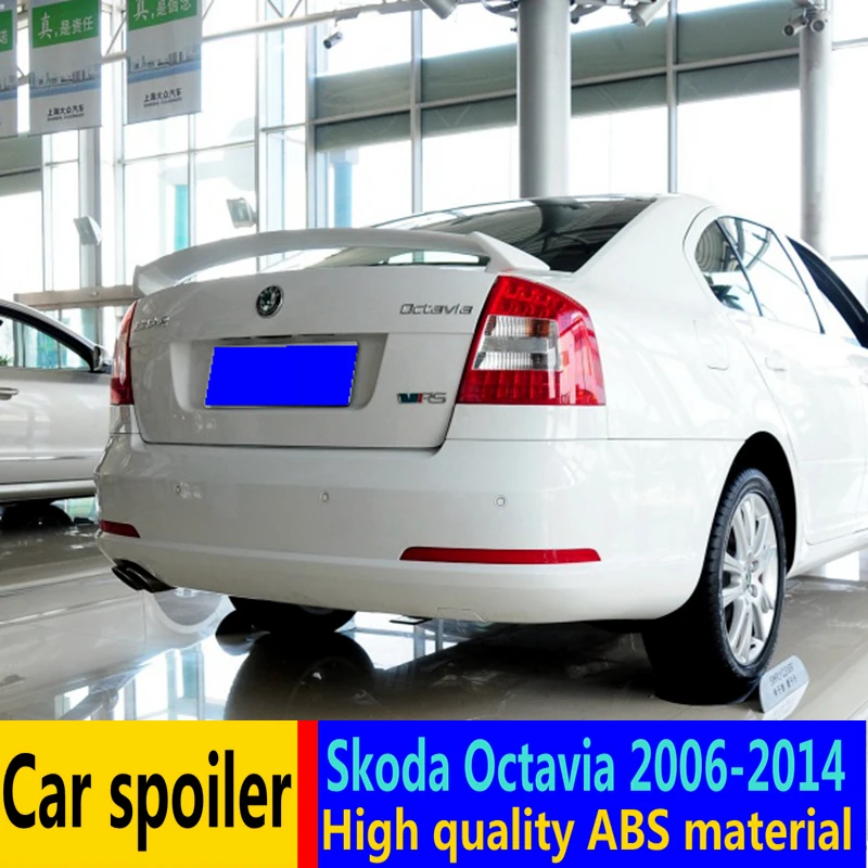 Для Skoda Octavius спойлер 2006 2014 Высокое качество ABS Материал автомобильное заднее