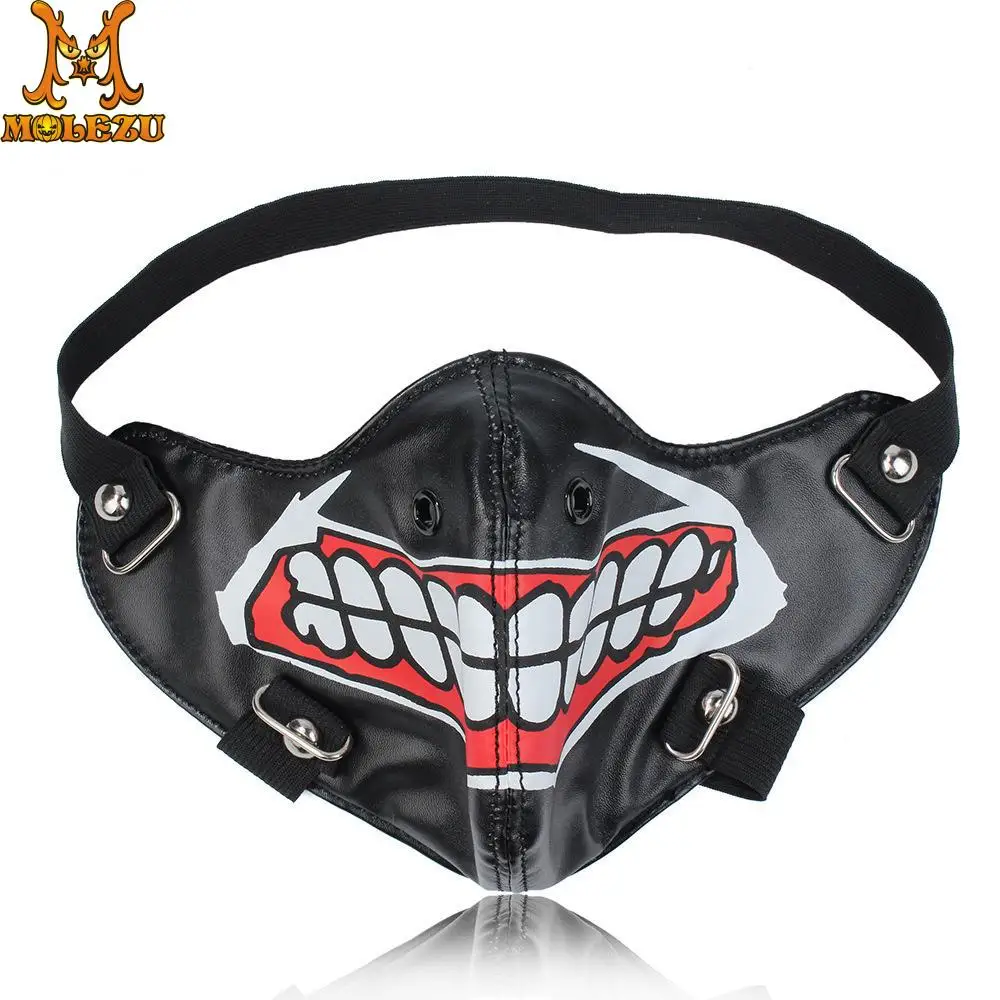 

Molezu reality Party Costume horror mask teeth exposed lower half face mask horror Carnival Cosplay mask
