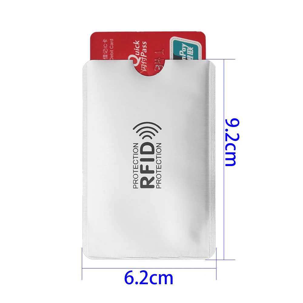 10PCS 5 шт. унисекс Противоугонный RFID блокирующий держатель для карт Minder Бесконтактный дебетовый кредитный протектор рукав кошелек тонкая карточка безопасности Защита - Цвет: 10PCS