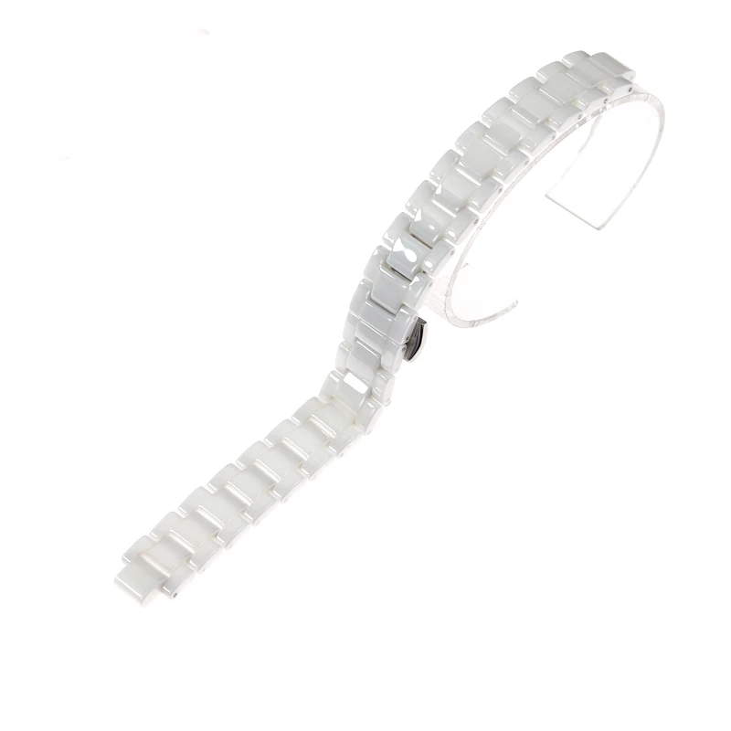 Suitable for DKN Y Donna ladies white ceramic watch strap bracelet convex interface 8mm wide 14mm band Wristband belt