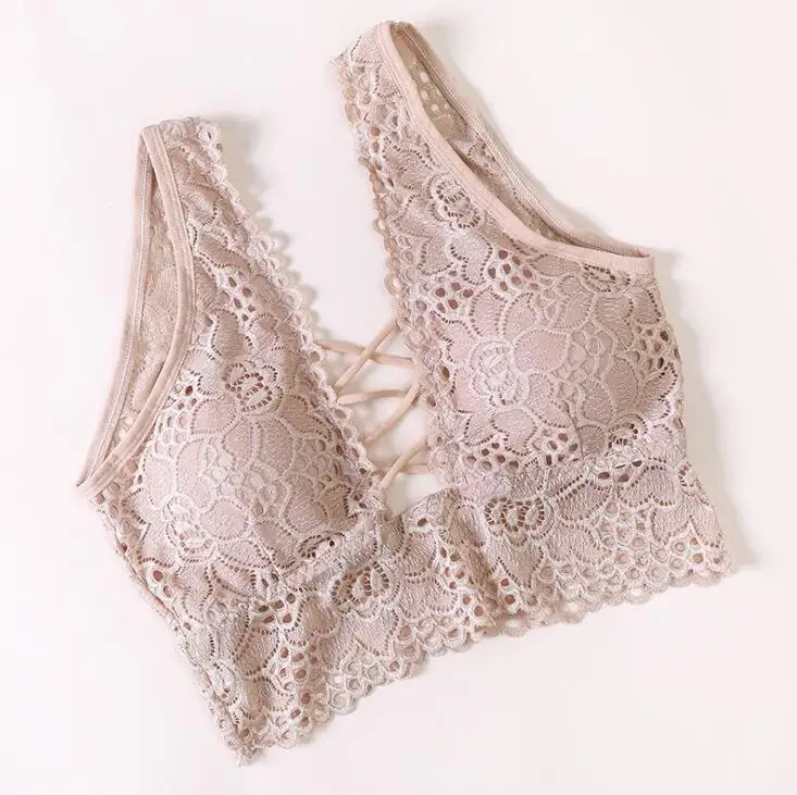 Skin Top Широкий ремень, кружевной бюстгальтер без косточек, мягкий бюстгальтер для женщин, эластичный бюстгальтер для сна, бесшовный беспроводной бюстгальтер, укороченный топ, нижнее белье для женщин - Цвет: Skin Top