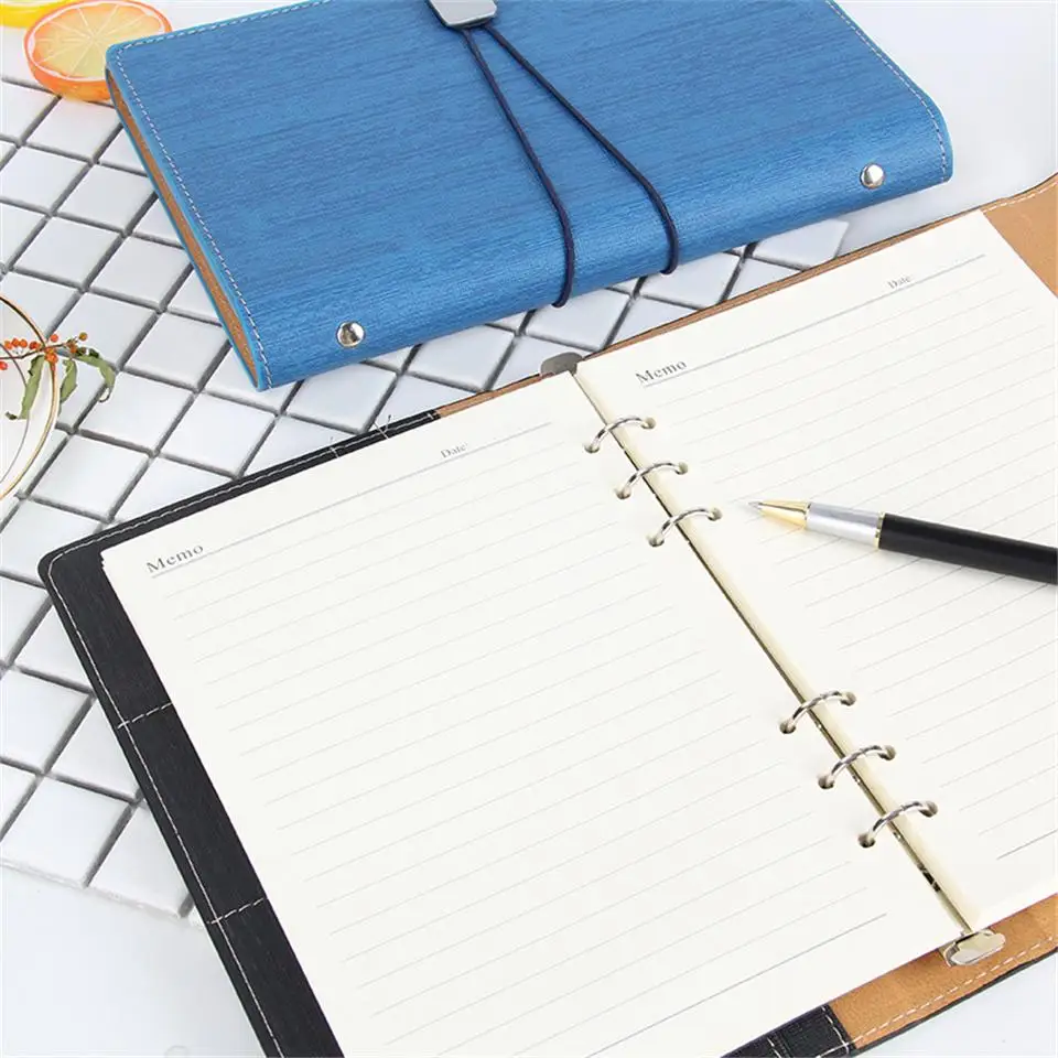 Блокнот кожаный на спирали в деловом стиле А5 дневник твердом переплете