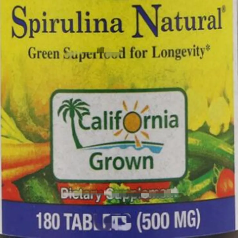

Pure Natural Spirulina, Anti-aging,500 mg,180PCS