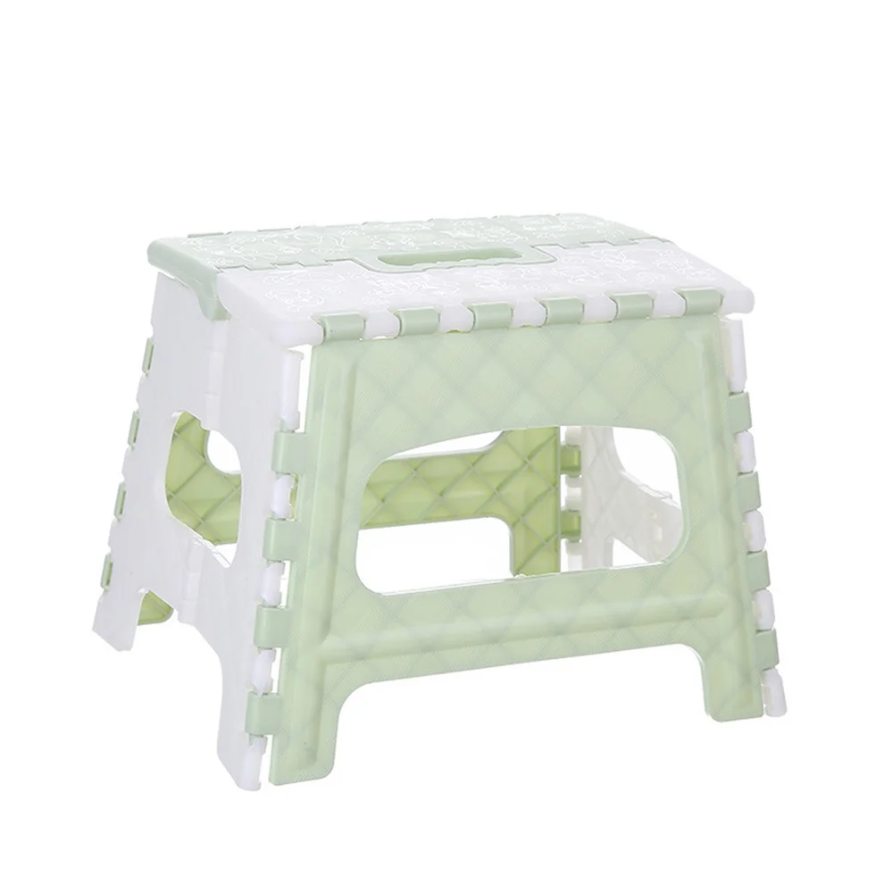 

Practical Folding Stool Convenient Bathroom Small Bench Portable Foldable Stool for Kids Children (Green)