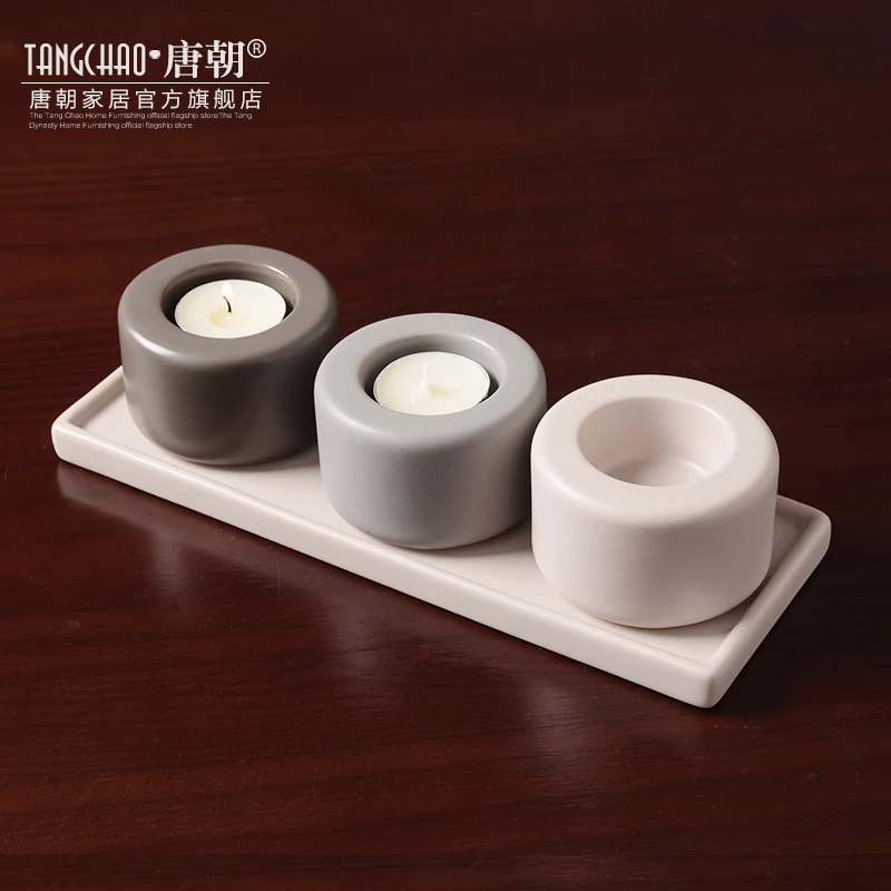 Винтажный маленький Каменный Подсвечник романтический ветрозащитный