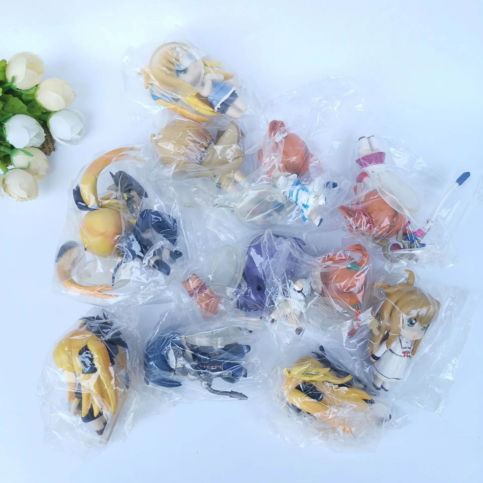 11 шт./1 комплект 6 см японского аниме GSC figma волшебная девушка лирическая Nanoha Экшн фигурки кукол детская коллекция кукла