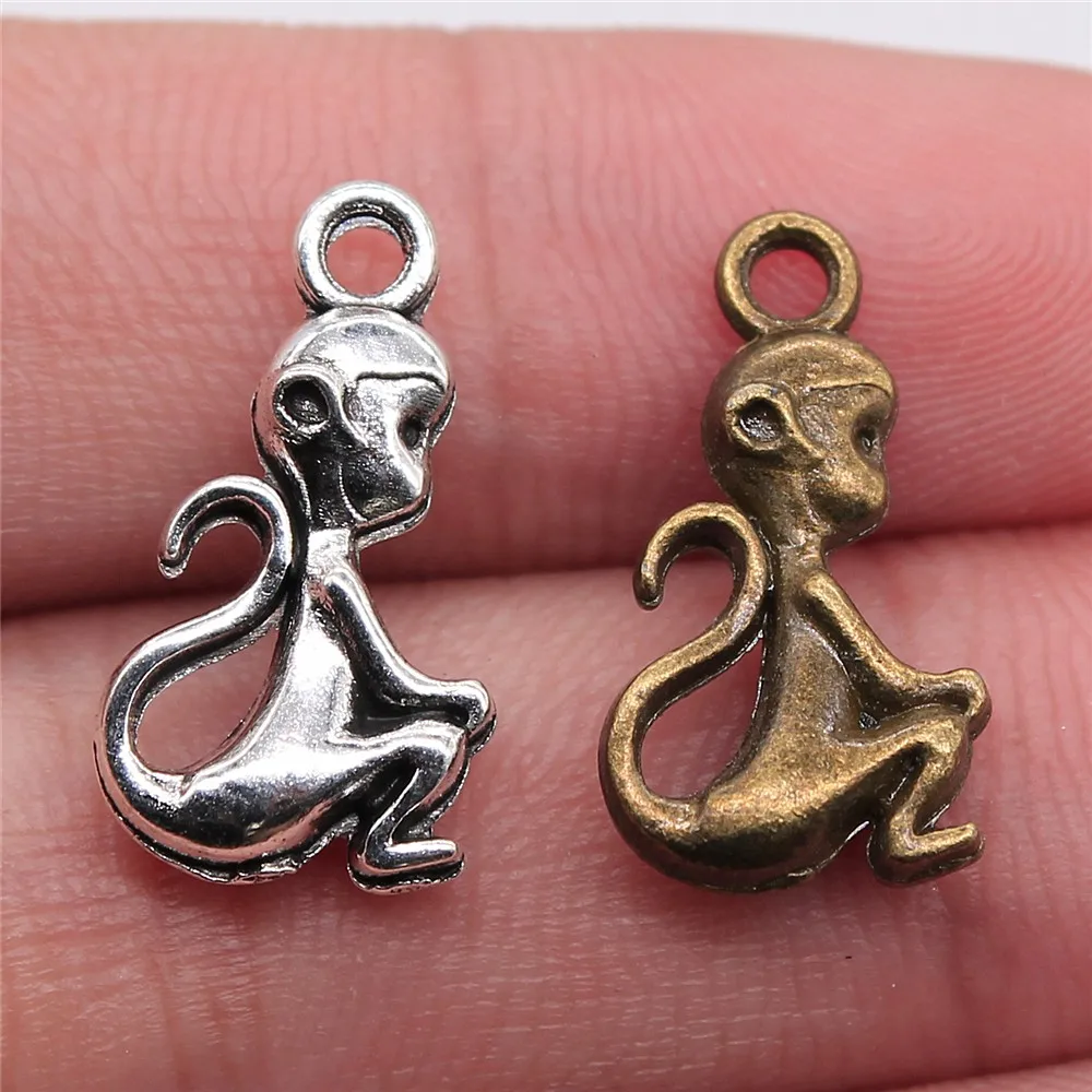 20 штук 20x10 мм с жемчужным кулоном обезьяна животное Шарм Подвески для
