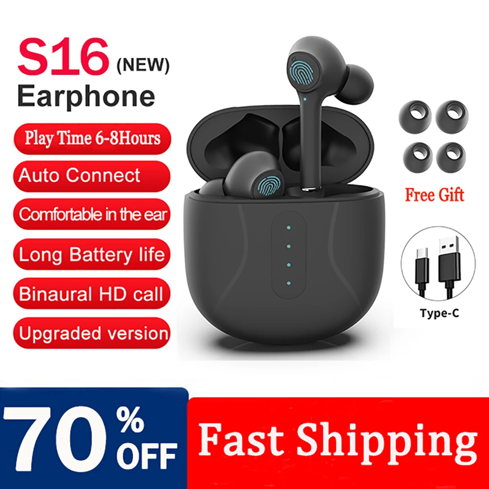 TWS Bluetooth наушники Беспроводные Водонепроницаемые спортивные с микрофоном