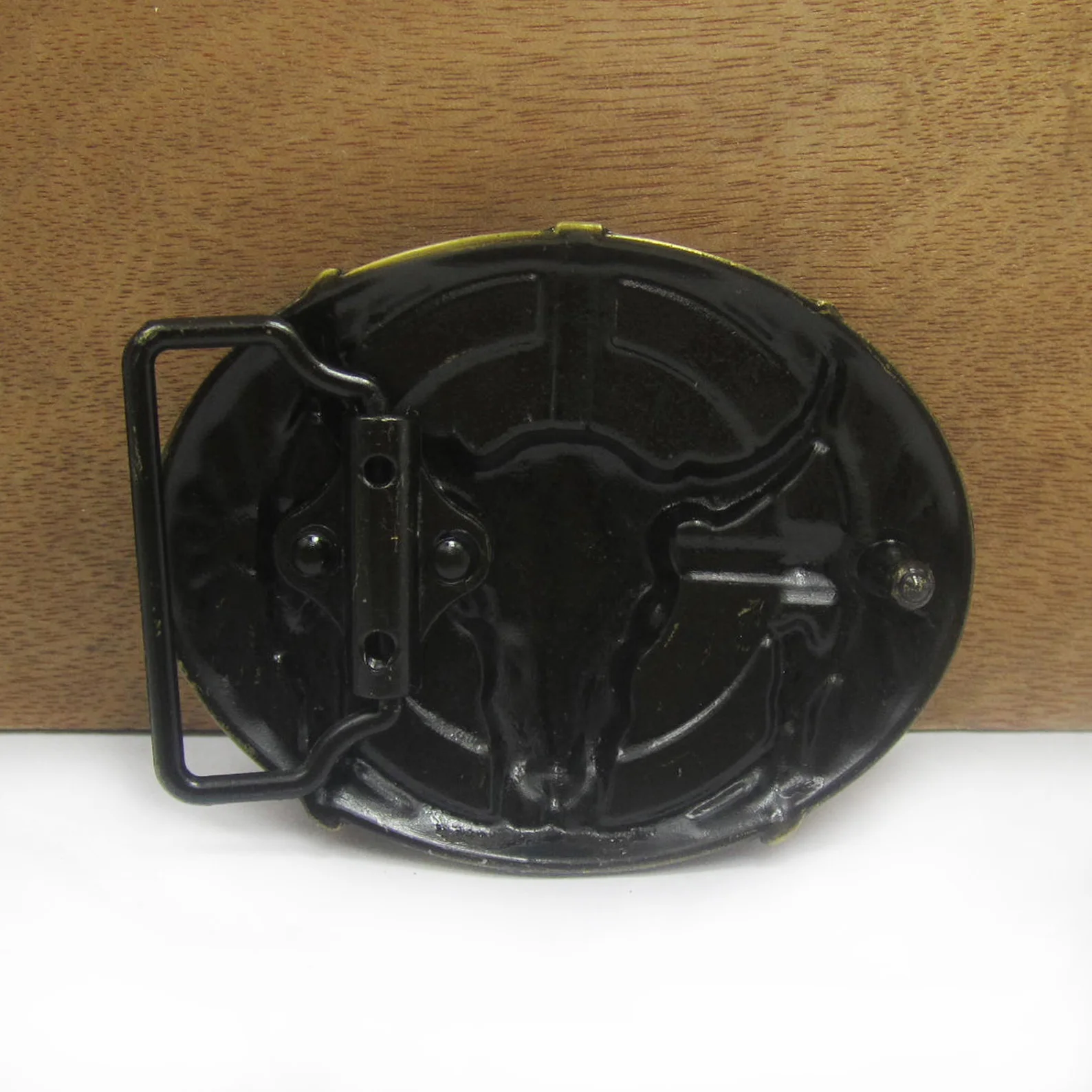 Мужская Ретро пряжка BuckleClub в виде Головы Быка западном стиле Ранняя латунная