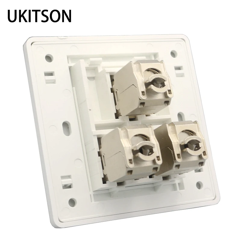 3 порта CAT6A CAT7 RJ45 настенная вилка CAT 7 Jack тройная розетка LAN Лицевая панель для