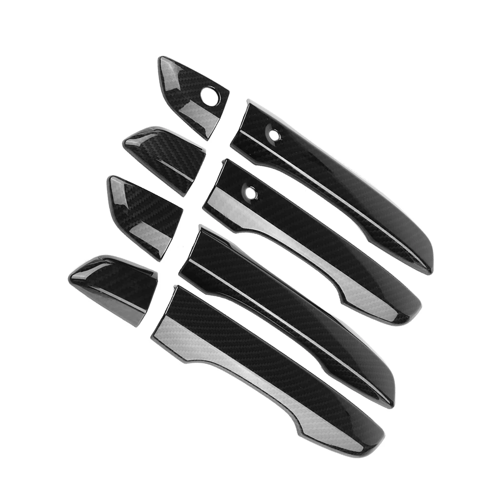 4 шт. комплект чехлов для правой ручки автомобиля из углеродного волокна|Внешние