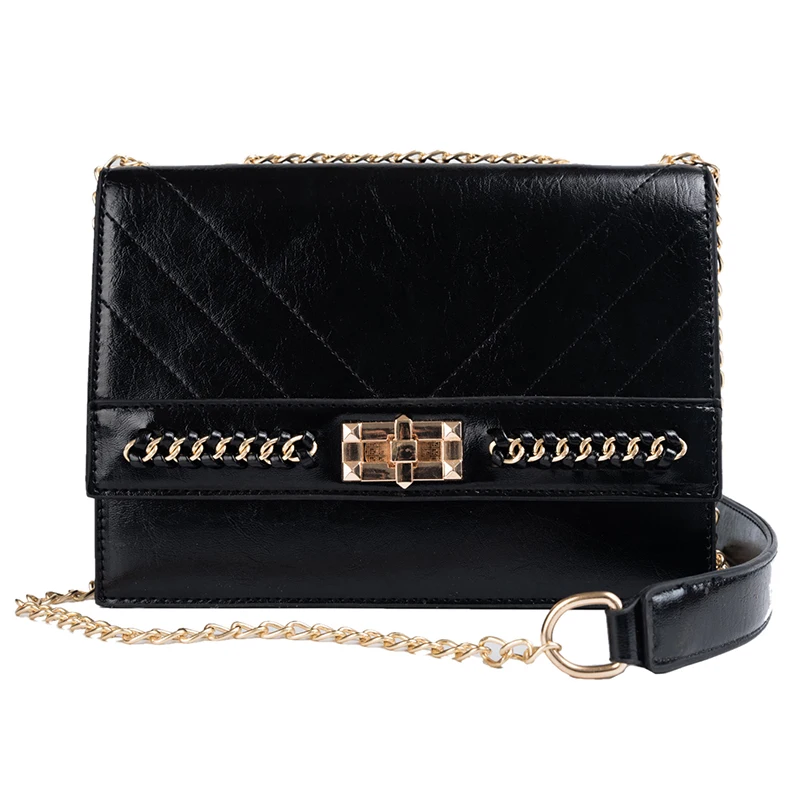 

Solid color Square Crossbody bag 2020 Fashion New High quality PU Leather Women's Designer Handbag Chain Shoulder Messenger Bag