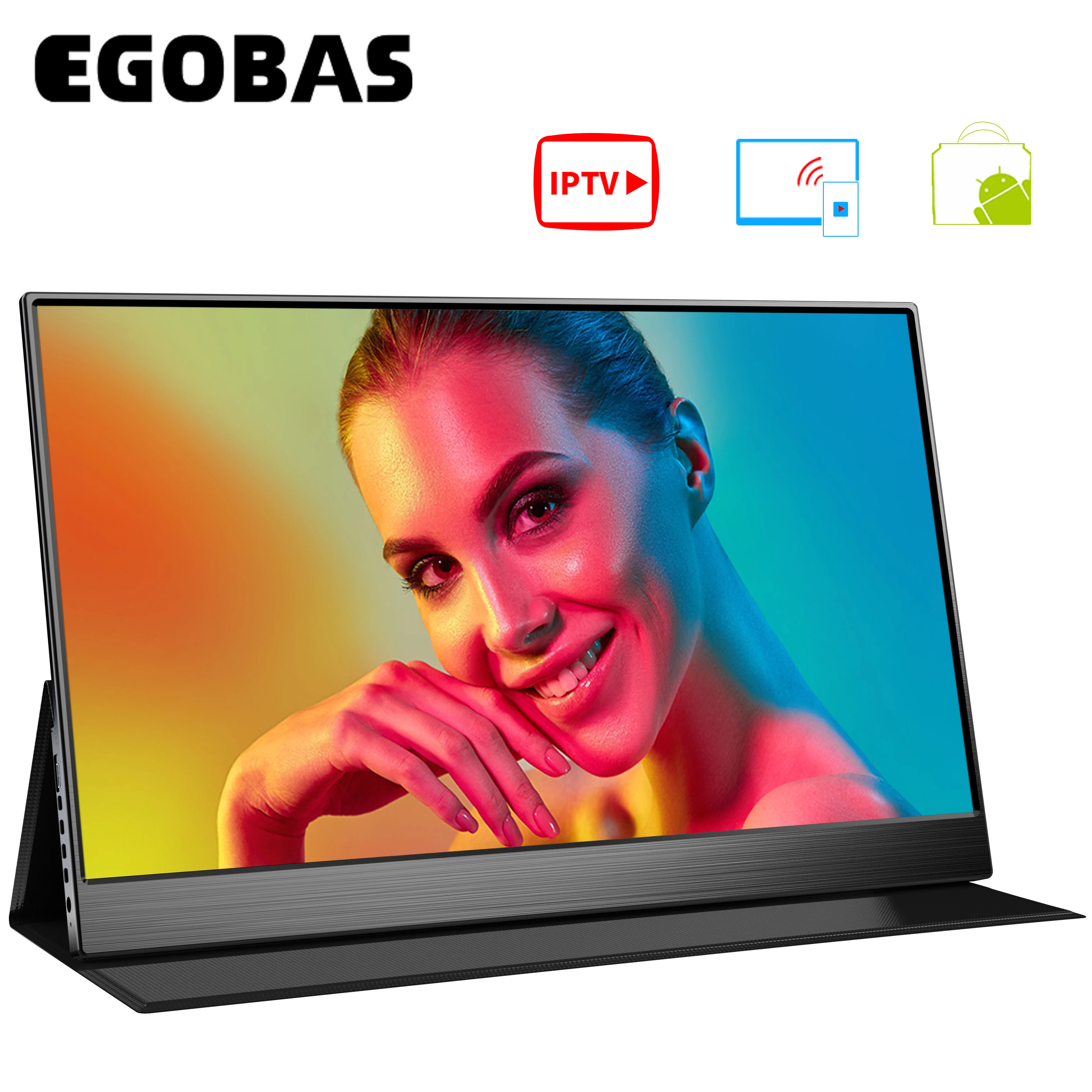 EGOBAS 15 6 дюймовый Смарт IPTV портативный монитор Проводная Беспроводная проекция
