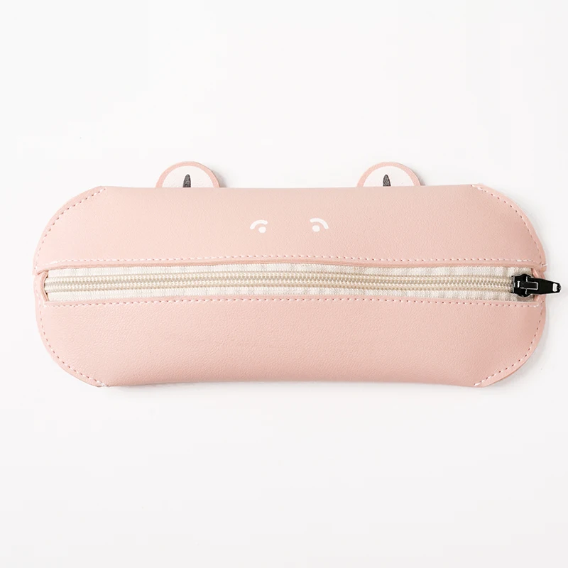

Cute Cartoon frog pencil case Creative high-capacity animal leather pen bag gift for kids kawaii pencilcase school supplies