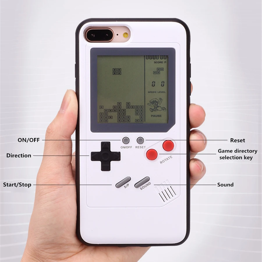 Многофункциональные Ретро чехлы для телефонов Gameboy Tetris iPhone 11 XS MAX XR X чехол игровой