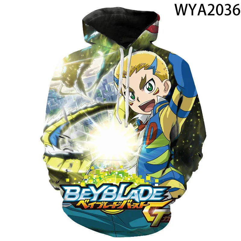 Новинка 2020 уличная одежда с 3D принтом Beyblade Burst для мужчин и женщин Модный пуловер