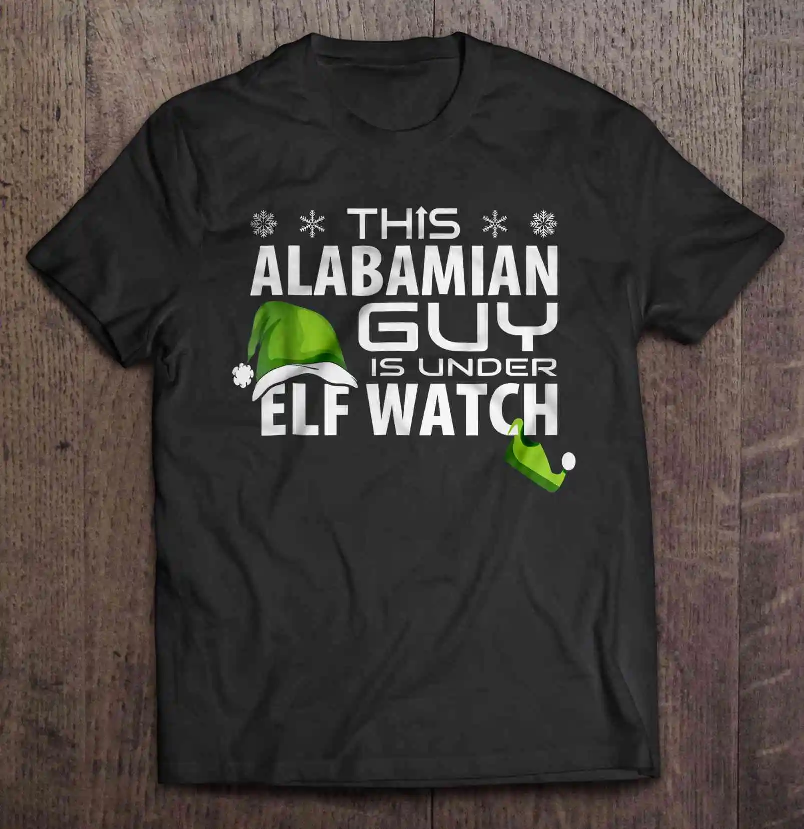 Этот Alabamian Guy находится под эльфом часы футболки с рождественским узором|Мужские