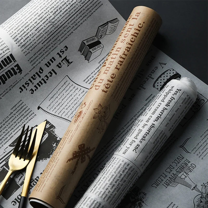 2 Pcs Cooking Parchment Paper Baking Tools Grease Bread Sandwich Burger Fries Wrappers Cookie Oilpaper 8 Meters |