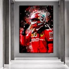 Современные скандинавские классические гоночные постеры F1, настенные наклейки на стену с Феррари гонщиком, Чарльзом читриком, Высококачественная живопись, домашний декор, настенное искусство