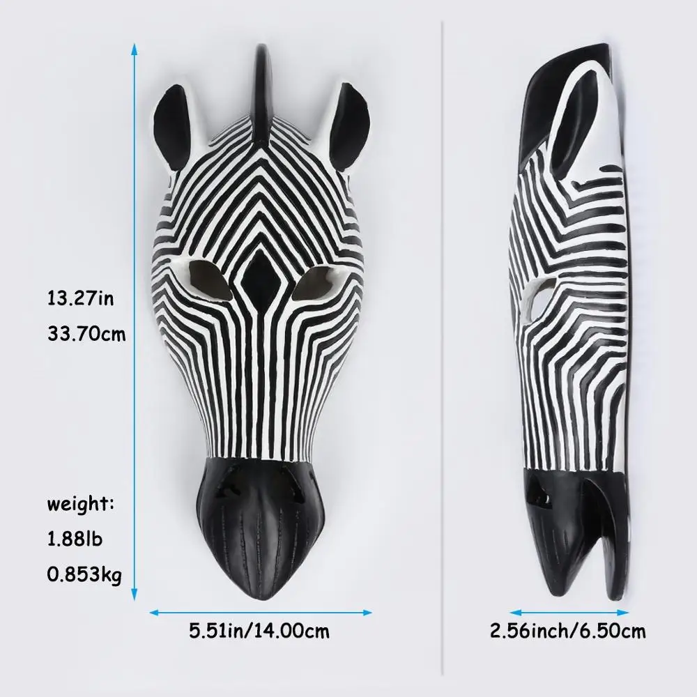 Африканский племени Зебра маска на голову саванны настенный налет скульптура