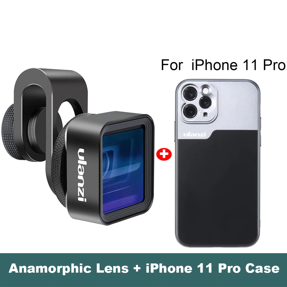 W iPhone 11 pro case Ulanzi анаморфный объектив для iPhone 11 Pro 1.33X широкоэкранный видео широкоформатный Slr фильм видеомейкер Универсальный телефон объектив - Цвет: W iPhone 11 pro case
