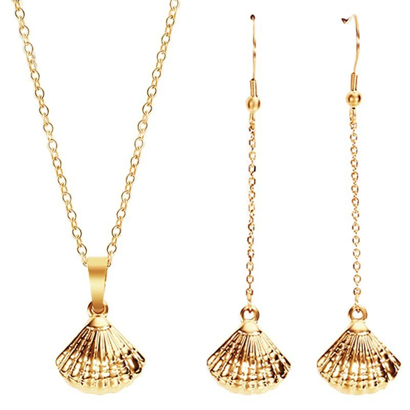 RIR серебряное золотое ожерелье из ракушек нержавеющей стали бохо шик крошечные