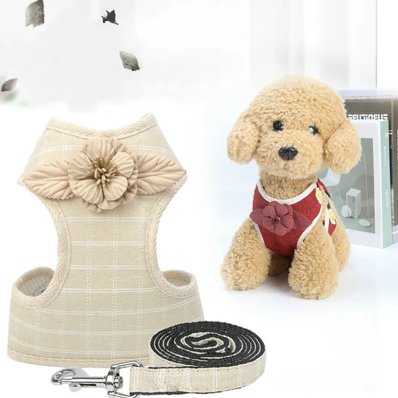 Товары для питомцев поводок собак набор Жилет щенков сетчатый дышащий Удобный