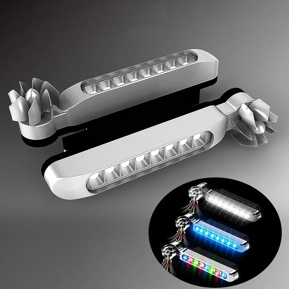 2X автомобиля светодиодный Авто проводки ветер Мощность решетка фары с вращения