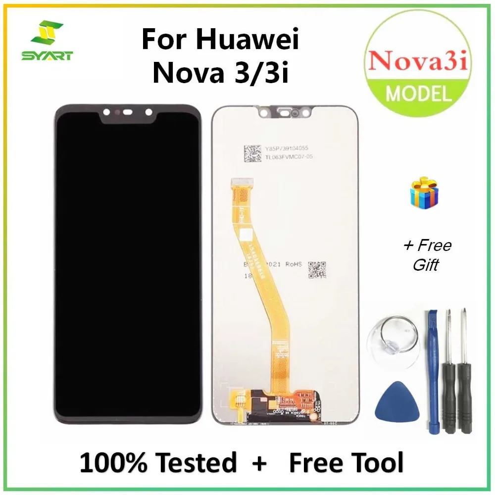Для huawei Nova 3 3i ЖК-дисплей Дисплей кодирующий преобразователь сенсорного экрана в сборе запасные части для PAR-AL00 PAR-LX1 PAR-LX1M PAR-LX9 PAR-TL20 ЖК-дисплей s