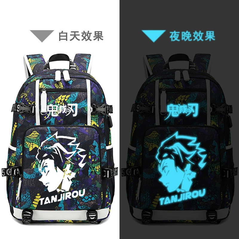 Demon Slayer: Kimetsu no Yaiba женский рюкзак аниме Bookbag нейлоновые школьные сумки большой дорожный рюкзак унисекс рюкзак для ноутбука