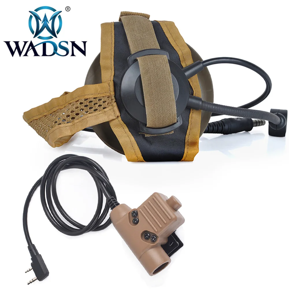 

WADSN zSelex TASC1 Softair Headsets Peltor Earphone Military Headphone+Push To Talk U94 Tactical PTT Kenwood Adapter WZ182