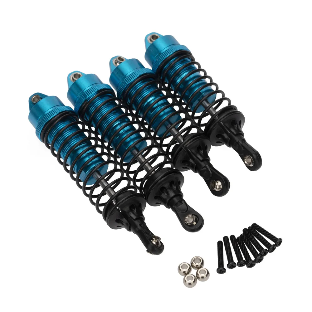 

2 Pairs Aluminum Front & Rear Shock Absorber Assembled for 1/10 Traxxas Slash 4x4 4WD RC Crawler Replacement Repair Accessories