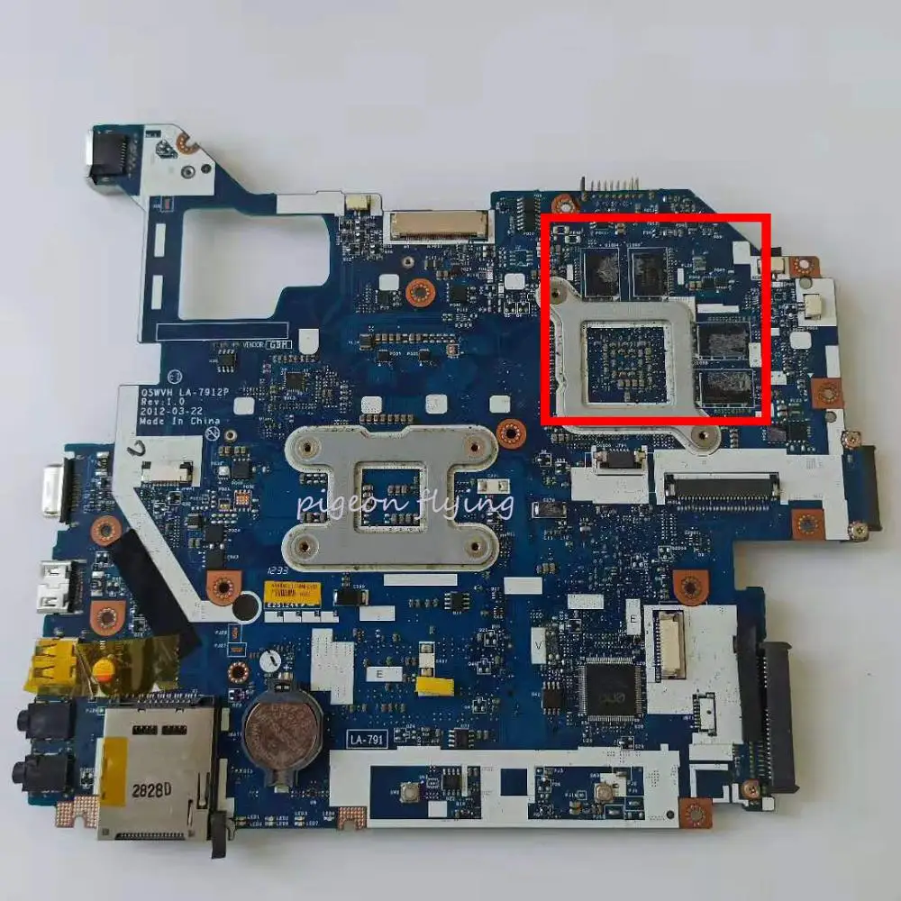 V3-571G E1-571G материнская плата для acer ноутбук V3-571 E1-571 Q5WVH LA-7912P HM77 GPU: GT620/630/710 2 Гб DDR3 тесты OK