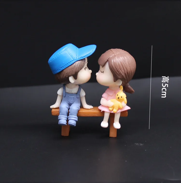 Влюбленная романтическая пара фигурка Свадебные миниатюры для жениха и невесты