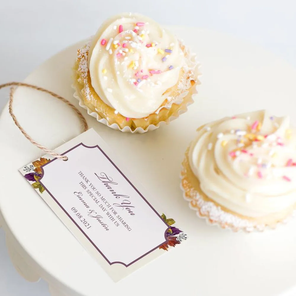 Заказные Свадебные бирки Свадебный ярлык осенние листья Персонализированные