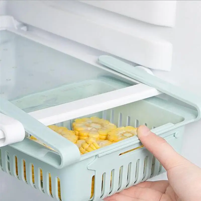 2 шт Регулируемая коробка для хранения холодильника многоцелевой выдвижной ящик