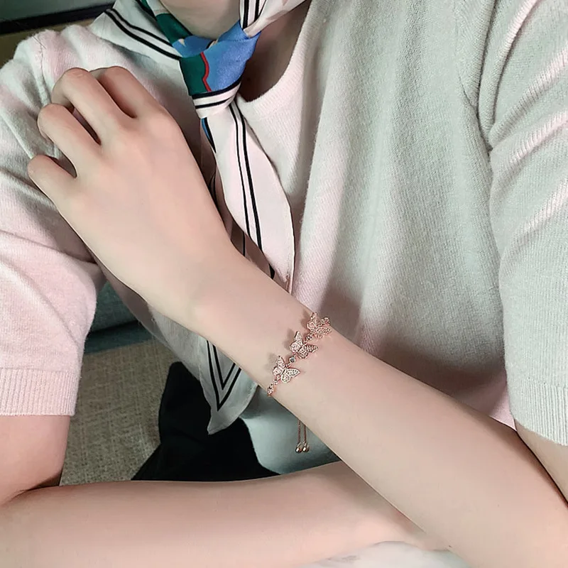 

2021 Korean New Design Fashion Jewelry Creative Cute Fish Opal Zircon Female Stretch Adjustable Bracelet For Women Lover's Gift